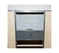 Accordion Folding Door Kit, Roll Up Tambour Door with Handle, Multiple Sizes, for Wardrobe Cupboard RV(36x26in/91x66cm)