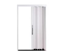 Accordion Folding Door with Frame, Locking Sliding Mechanism for Doorway, Kitchen, and Bathroom, Space-Saving Room Divider