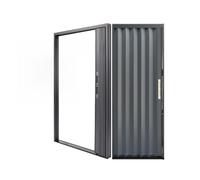 Accordion Folding Door with Mount Hardware, Sliding Folding Barn Doors, Rust-Proof Metal Material for Room Divider/Kitchen/Bathroom with Lock, No-Drill & Easy to Install