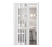 Accordion Folding Doors, Concertina Divider Screen for Kitchen and Hallway, Internal Sliding Foldable Gate for Cabinet and Shower Privacy Door Kit