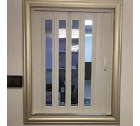 Accordion Folding Window 24 36 40 inch, PVC Magnetic Kitchen Sliding Window, Customizable Household Windows for Attic/Closet/Store/Hospital(70x50cm/28x20in)