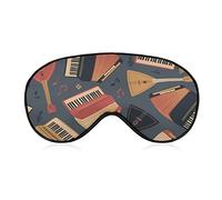 Accordion Guitar Balalaika and Sheet Music Sleep Eye Mask Soft Sleep Cover Blindfold Sleeping Mask Cover for Sleep Travel