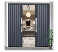 Accordion Locking Door Panel for Indoor Outdoor Use - Durable Aluminum Folding Sliding Door for Kitchen or Living Room Doorway 203cm Tall, Various Widths Available