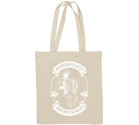 Accordion Player Bring Back The Melody Natural Cotton Tote Bag White