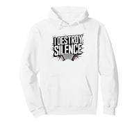 Accordion Player Destroy Silence Funny Musician Humor Pullover Hoodie
