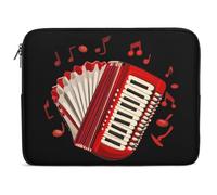 Accordion Player Folk Music Laptop Sleeve Cute Tablet Case Briefcase Carrying Work Bag Purse Pouch 17inch