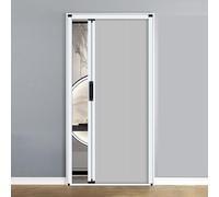 Accordion Room Divider - Thermal Insulated Temporary Folding Door with Lock Discreet Privacy Solution for Indoor Spaces (147.3 x 203 cm)