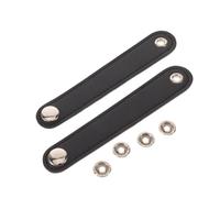 Accordion Securing Strap 4 Buckle Double Layer Black Pu
