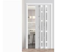Accordion Sliding Door, PVC Folding Door with Aluminum Alloy Track for Bedrooms, Kitchens, Laundry Rooms, and Bathrooms