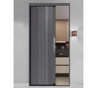 Accordion Sliding Door Screen, No-Drilling, Lockable & Retractable Folding Door, Easy Installation, Ideal for Doorways, Versatile Use