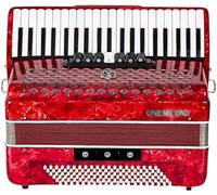 Accordion With Multi-Level Pitch Changes Contains 96 Basses/37 Keyboards, With Bag + Strap, Professional Performance Teaching For Adults,Red