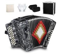 Accordions 31 Key 12 Bass Diatonic F/B/E Accordion Carry Kit (Gray)