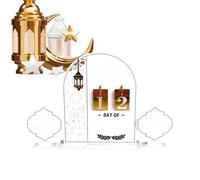 Account Calendar Sign - Sleek Downside Ornament, Middle Eastern Table Decoration Desk Advent Acrylic Home | Multipurpose Outdoor Indoor Utility Ergonomic