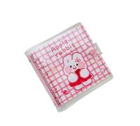 Account Writing Pads Square Diary Book Handbook Detachable Notebook Notepad Book Loose-leaf Notebook(Pink)
