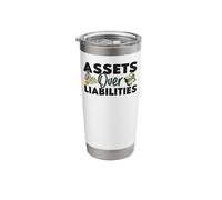 Accountant Bookkeeper Accounting Assets Over Liabilities Stainless Steel Insulated Tumbler