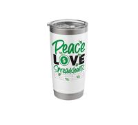 Accountant Bookkeeper Accounting Spreadsheet Peace Love Stainless Steel Insulated Tumbler