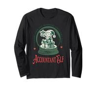 Accountant Elf Funny Quote Accounting Tax Preparer Christmas Long Sleeve T-Shirt