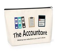 Accountant Gifts for Women Accountant Makeup Bag Funny Gifts for Accountants Birthday Gifts for Accountants Cosmetic Bag Accountant Retirement Birthday Presents Accounting Major Gifts Zipper Bag