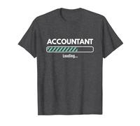 Accountant Loading Studying Accountancy T-Shirt, Men, Dark Heather Grey, 3X-Large