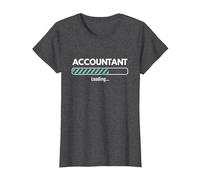 Accountant Loading Studying Accountancy T-Shirt, Women, Dark Heather Grey, 3X-Large