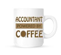 Accountant - Powered By Coffee - Fun Novelty Profession Themed Tea/Coffee Mug/Cup - Gift Idea