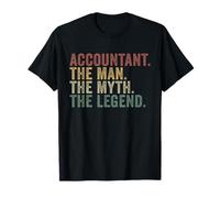 Accountant The Man The Myth The Legend Funny Number Cruncher T-Shirt