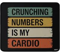 Accounting Crunching Numbers is My Cardio Mouse Pad, 9.5x7.9 Inch, Non-Slip Rubber Base, Washable, Funny Accountant Desk Accessory