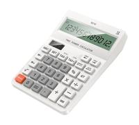 Accounting Desk Calculator 12 Digit Display Solar Battery Backup Large Keypad Tax Memory Controls for Checkout Study Budget Planning Desk Adding Machine Accounting Calculator Solar Keypad Tax Rate