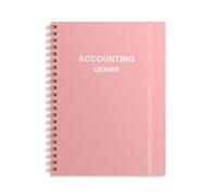 Accounting Ledger Book A5 - Bank Accounting Log for Small Business Bookkeeping & Personal Use - Account Tracker Notebook Track Accounts, Deposit, Expense & Balance, 5.8 X 8.25 Inch, Pink