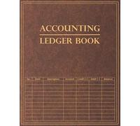 Accounting Ledger Book: Elegant Bookkeeping Record Book/ Ledger Book for Small Businesses | Preview Design | antique brown (Antique Style Accounting Ledgers)