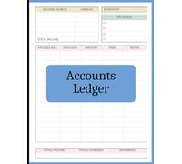 Accounting Ledger Book for Small Business and Personal Finance: Simple Bookkeeping Record Journal for Tracking Income, Expenses, Bills & Payments | ... Large Format Logbook | 8.5" x 11", 100+ pages