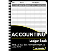 Accounting Ledger Book Large Print