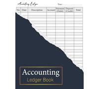 Accounting Ledger Book: Large Simple Accounting Ledger for Bookkeeping Business Ledger for Personal Use or Small Business Income and Expense Tracker Log Book - 120 Pages