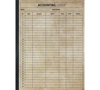 Accounting Ledger Book Old: Income and Expense Ledger Book With Cool Vintage Cover, Credit Balance Log, Bank Account Register Booklets for Personal ... Use, Simple Accounting Ledger for Bookkeeping
