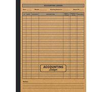 Accounting Ledger: Simple Accounting Ledger for Bookkeeping and Small Business - Large 8.5 x 11 Income and Expense Log Book to Record Small Business Finances