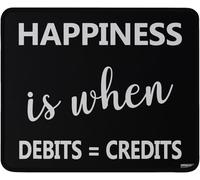 Accounting Mousepad, Happiness Formula Debit Credit Design Mouse Pad Mouse Mat 9.5x7.9 Inches