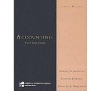 Accounting: Text and Cases (McGraw-Hill International Editions Series)