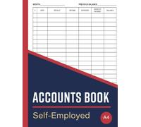 Accounts Book Self Employed: Accounting Ledger Book A4 Register | Income & Expense Bookkeeping Record Book For Sole Traders & Small Businesses