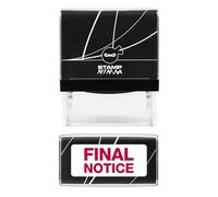 Accounts Self Inking Rubber Stamp Red Ink - Overdue - Final Notice - On Stop - Please Remit Etc - Red Ink (Final Notice)