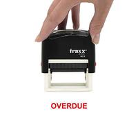 Accounts Self Inking Rubber Stamp Red Ink - Traxx 9012 48mm x 18mm - OVERDUE