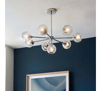 accra 8 lights semi flush ceiling light in bright nickel