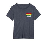 Accra Ghana Flag | Accra T-Shirt, Women's Plus, Heather Blue, 1X