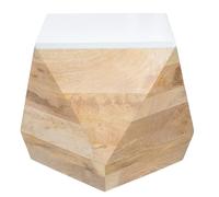 accra solid mango wood side table in oak