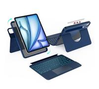 accrosoo for For 11" iPad Air M3/M2 For 11" iPad Pro 4th/3rd/2nd/1st For 10.9" iPad Air 5/4th Rotatable & Detachable Magnetic Keyboard Case with Multi-Touch Trackpad, Full Protect Cover, Blue