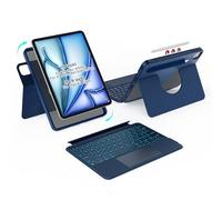 accrosoo Rotatable & Detachable Magnetic Keyboard Case for iPad Air 11-inch (M3 2025 /M2) & 11-inch Pro (4th,3rd,2nd,1st Gen) & 10.9" Air 5/4 th, with Trackpad,Backlits, Full Protect, Blue