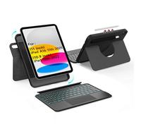 accrosoo Rotatable Detachable Magnetic Keyboard Case with Trakpad for iPad A16 11 Gen 2025 & iPad 10th Gen 2022 10.9", Portrait & Landscape, Full Protect, 170° Angle, Black