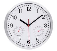 ACCSHINE 25 cm Radio-Controlled Clock Without Ticking Noise, Silent Quartz Battery Operated Large Wall Clock Easy to Read for Room Home Kitchen Bedroom Office School (White)