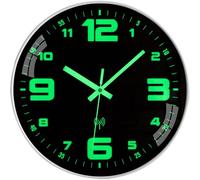 ACCSHINE Luminous Wall Clock Wireless Wall Clock Without Ticking Noises Silent 30 cm Quartz Modern Large Battery Wall Clock Easy to Read for Room Home Kitchen Living Room Bedroom Office School