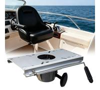 Accskzo Boat Seat Pedestal Sliding Base, Forward & Backward Adjustment, Fit 2-7/8 Inch Post Diameter