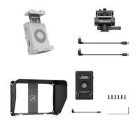 Accsoon SeeMo HDMI to iOS Video Capture Adapter for iPhone/iPad On-Camera Monitor -White + PowerCage for iPad Mini 6/Mini 7(A17 Pro), 8.3'' iPad Case Sun Hood with NP-F Battery Adapter